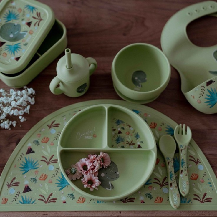 Set de table bébé en silicone, Animaux