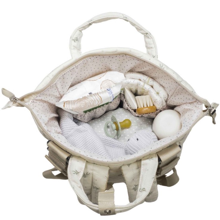 Sac à dos langer en coton imperméable Mimosa