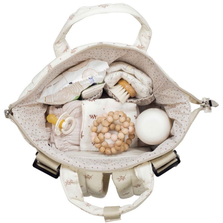 Sac à dos langer en coton imperméable Mimosa