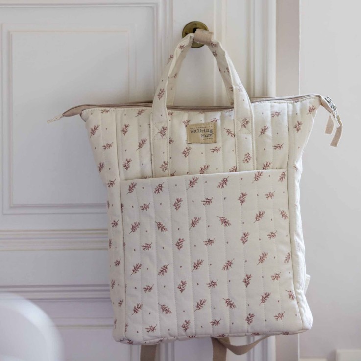 Sac à dos langer en coton imperméable Mimosa