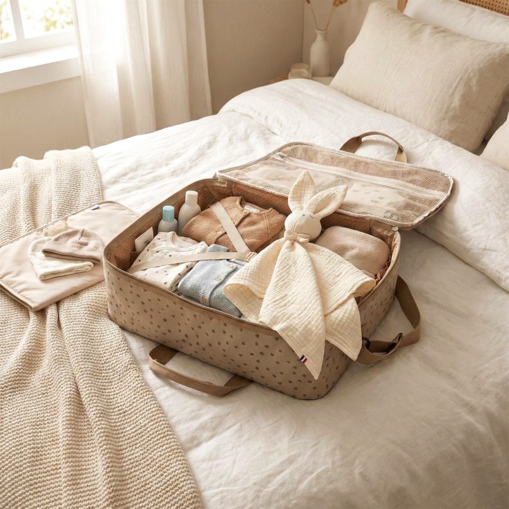 Valise de maternité Poppy en coton
