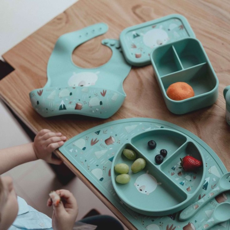 Bavoir récupérateur en silicone, Animaux
