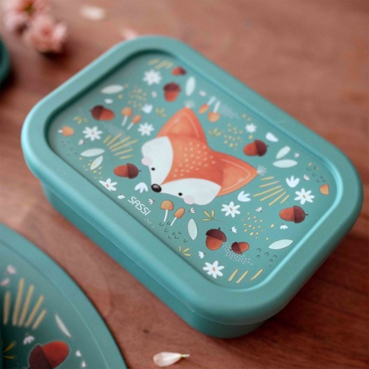 Boite à gouter lunch box en silicone Animaux