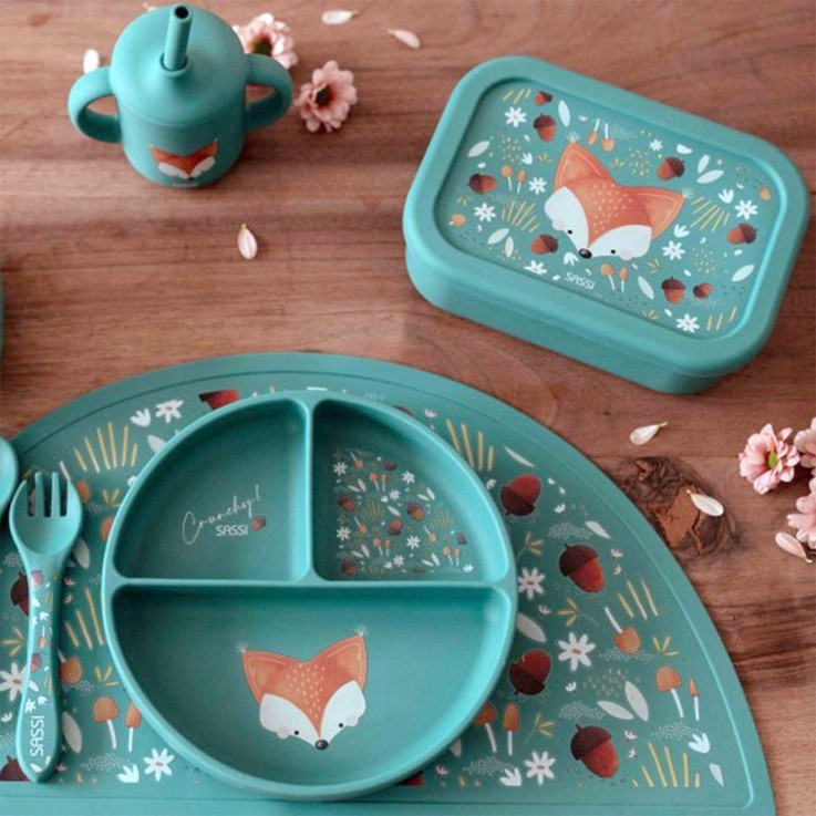 Boite à gouter lunch box en silicone Animaux