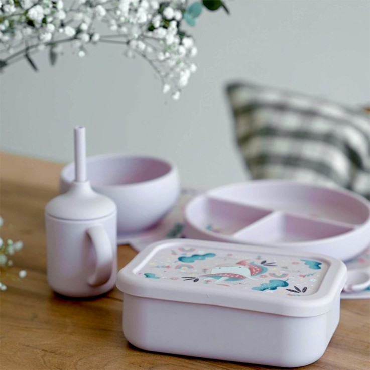 Boite à gouter lunch box en silicone Animaux
