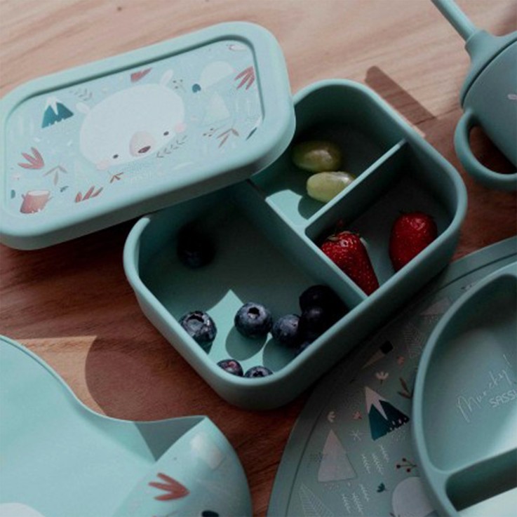 Boite à gouter lunch box en silicone Animaux