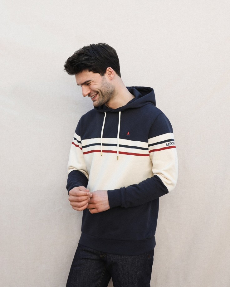 Sweat à capuche Ulysse Maison FT x Saint James Coton bio