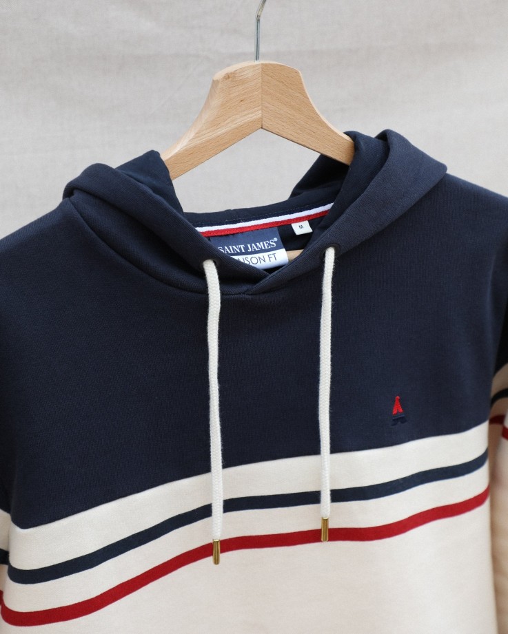 Sweat à capuche Ulysse Maison FT x Saint James Coton bio