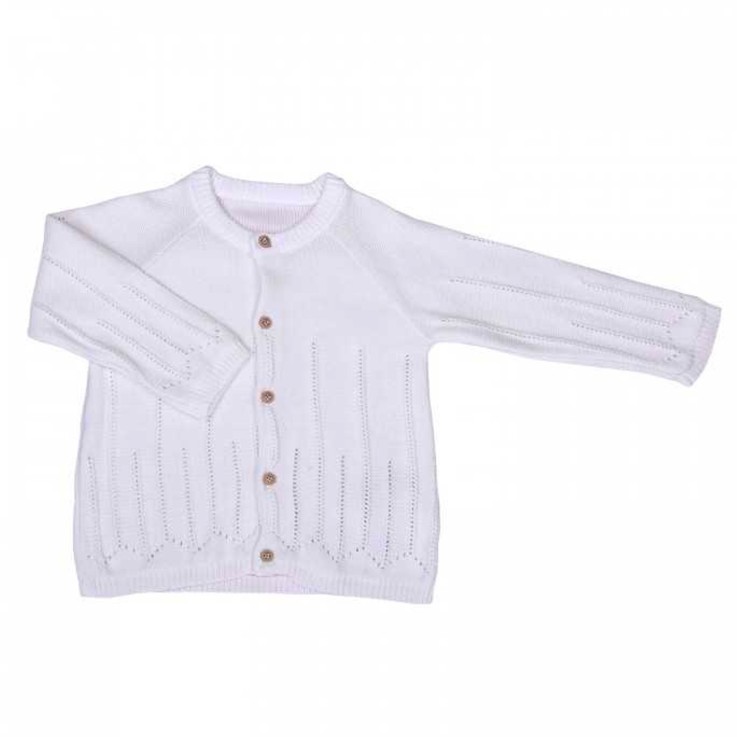 Gilet bébé en tricot de coton bio, LUNA