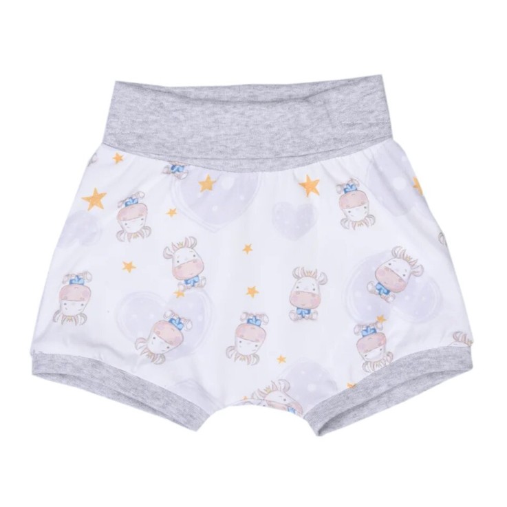 Ensemble t-shirt et short bébé en coton bio, Milk