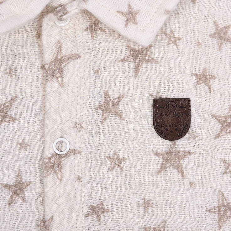 Ensemble t-shirt et short bébé en coton biologique, SACHA