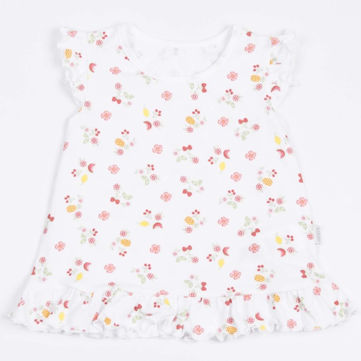 Ensemble t-shirt et short bébé en coton biologique, Cerise