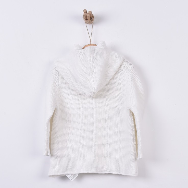 Cardigan bébé en tricot de coton bio