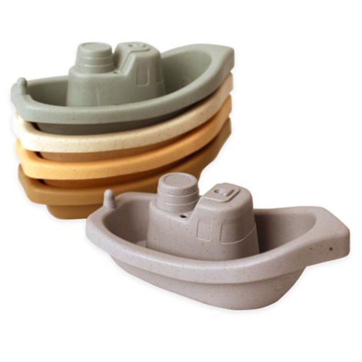 Jouet de Bain - Set de 6 bateaux en paille de blé