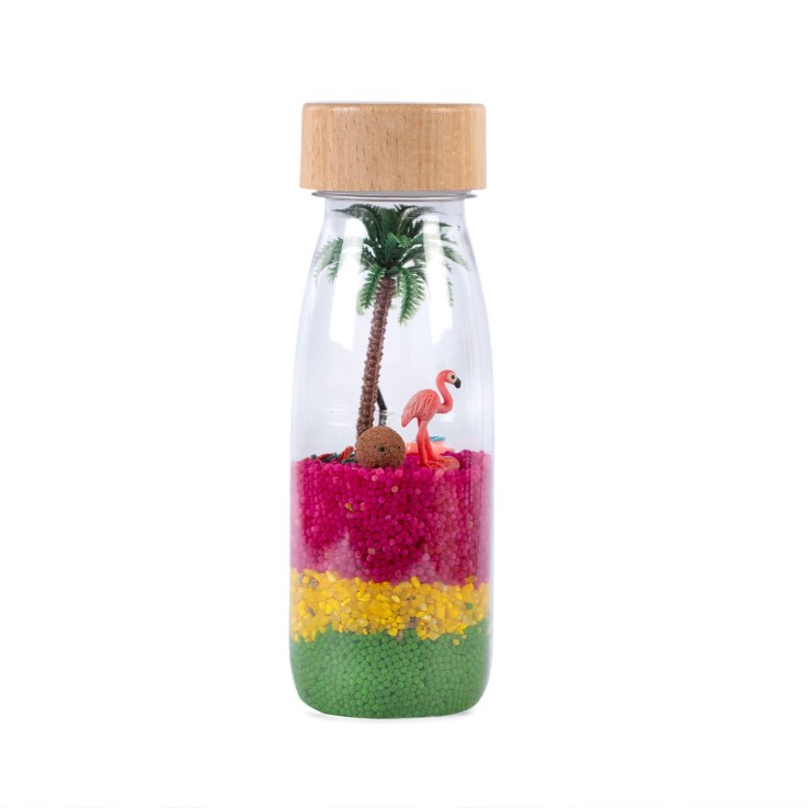 Bouteille sensorielle Spy, Flamant rose