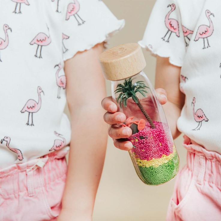 Bouteille sensorielle Spy, Flamant rose