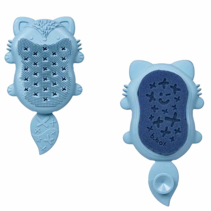 Brosse et éponge de bain pour bébé Renard