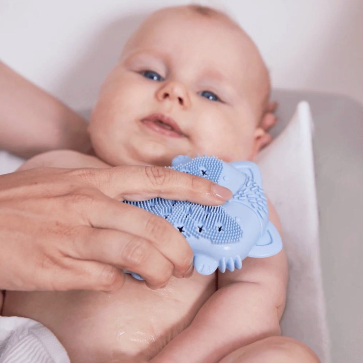 Brosse et éponge de bain pour bébé Renard