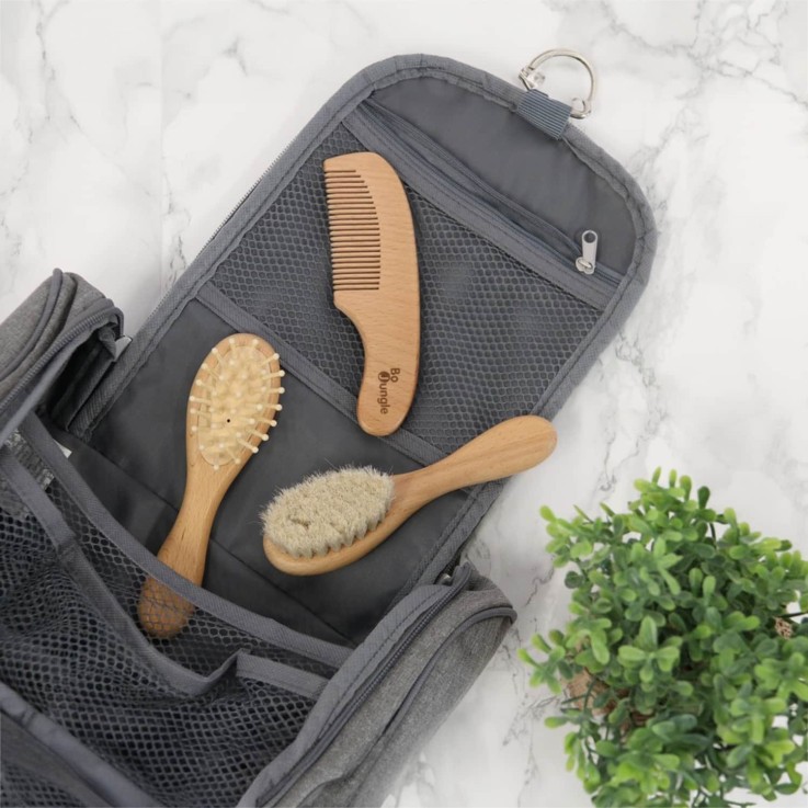 Set brosses et peigne en bois naturel pour bébé