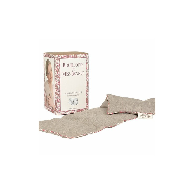 Bouillotte de Miss Bennet en lin naturel - 15 x 47 cm
