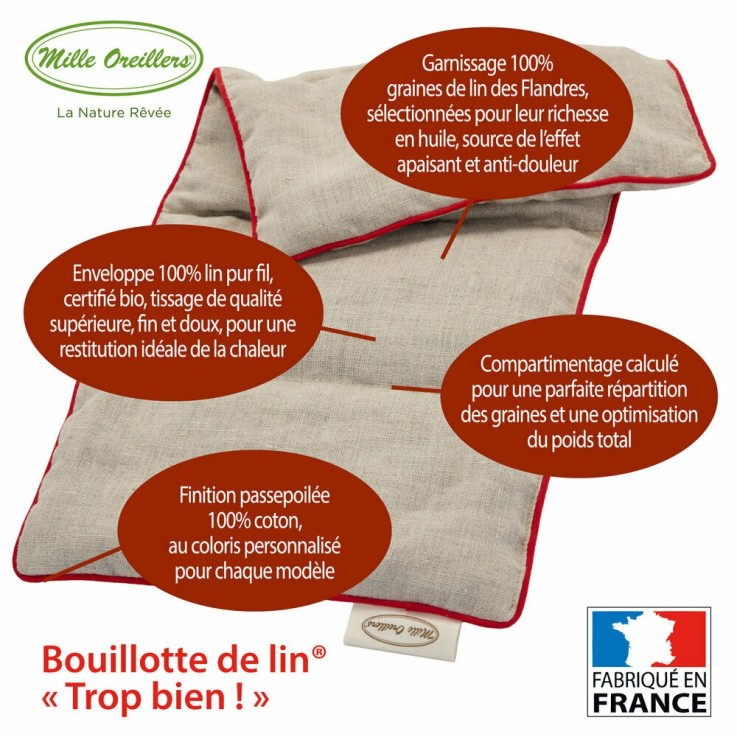 Bouillotte de lin® Trop Bien réconfortante