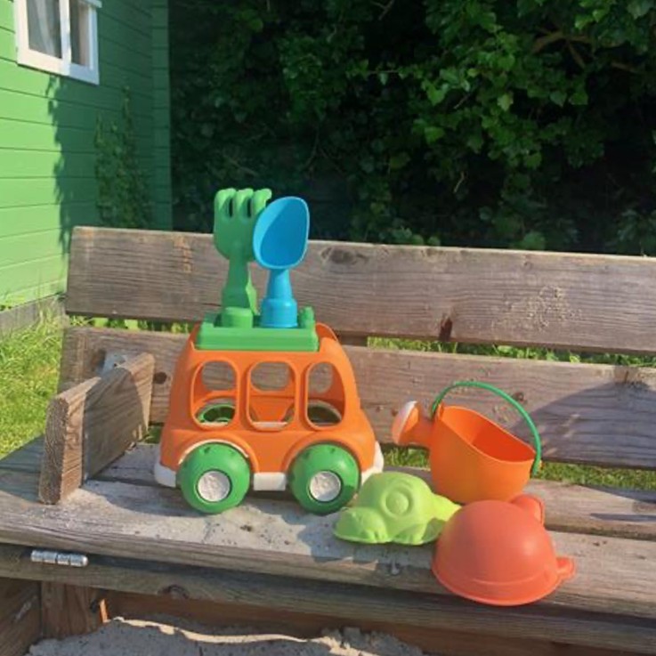 Set de plage & jardin - 6 Pièces, Voiture en Paille de Blé