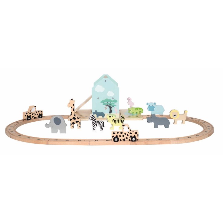 Jouet en bois - Coffret Circuit Safari