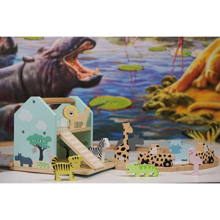 Jouet en bois - Coffret Circuit Safari