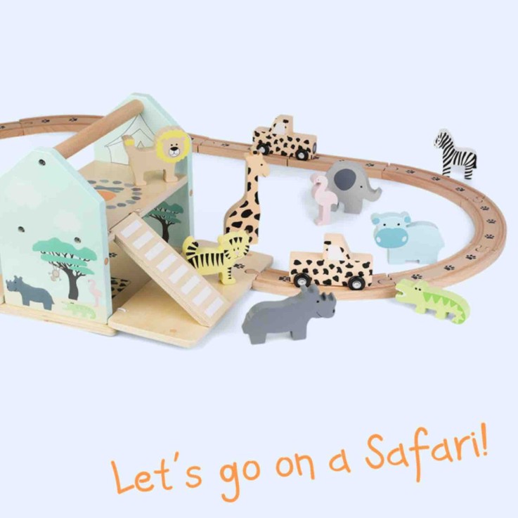 Jouet en bois - Coffret Circuit Safari