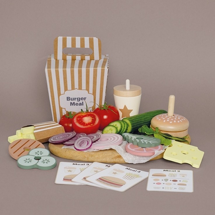 Jouet en bois - dinette - Burger Meal