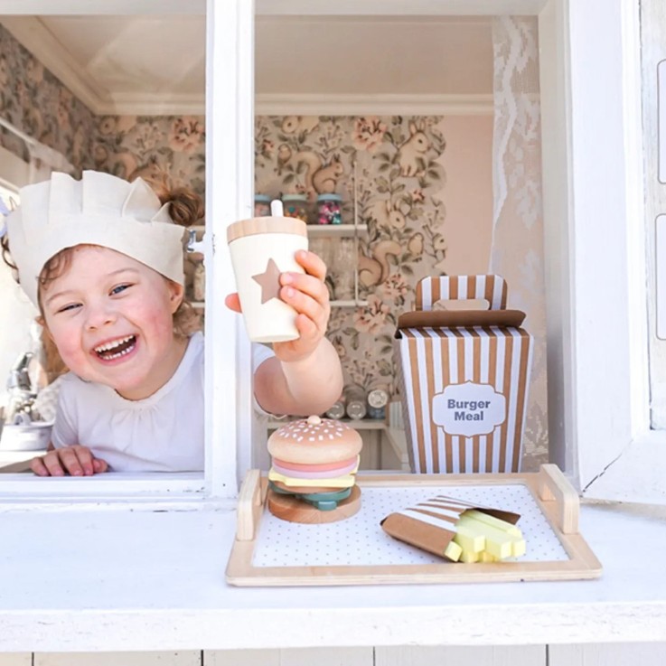 Jouet en bois - dinette - Burger Meal