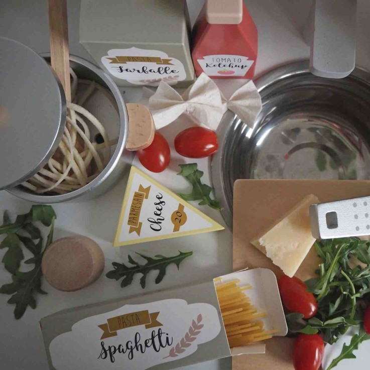 Jouet en bois - dinette - Pâtes