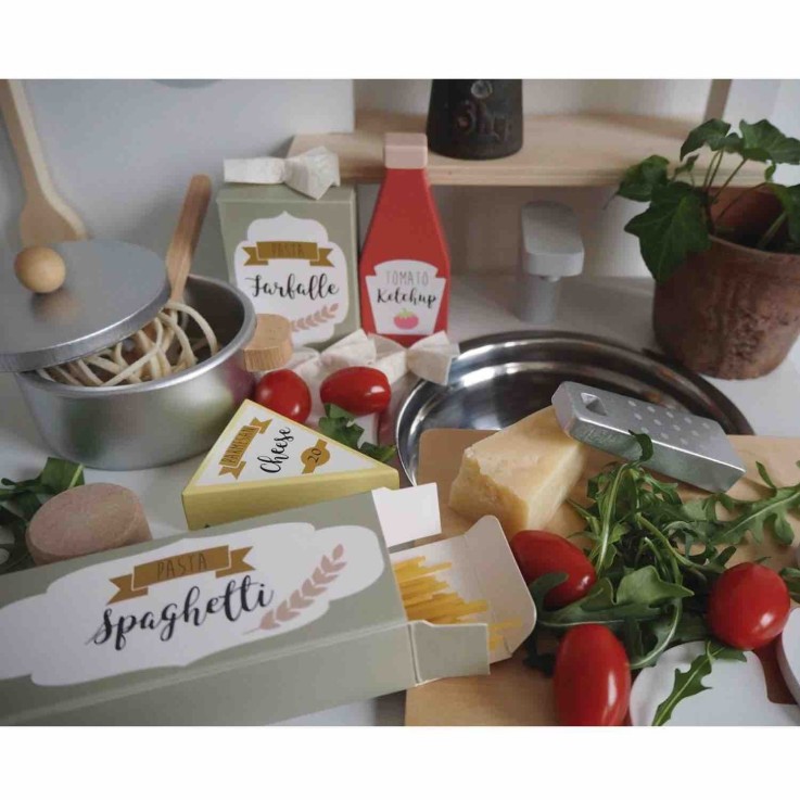 Jouet en bois - dinette - Pâtes