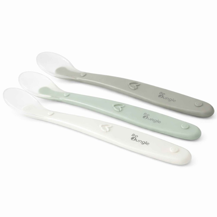 Lot de 3 cuillères bébé en silicone