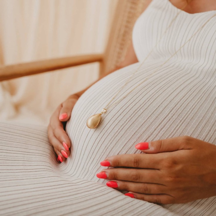 Bola de grossesse Collier, Goutte effet brossé