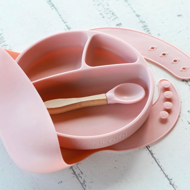 Coffret repas comme un grand, Assiette Cuillère Bavoir