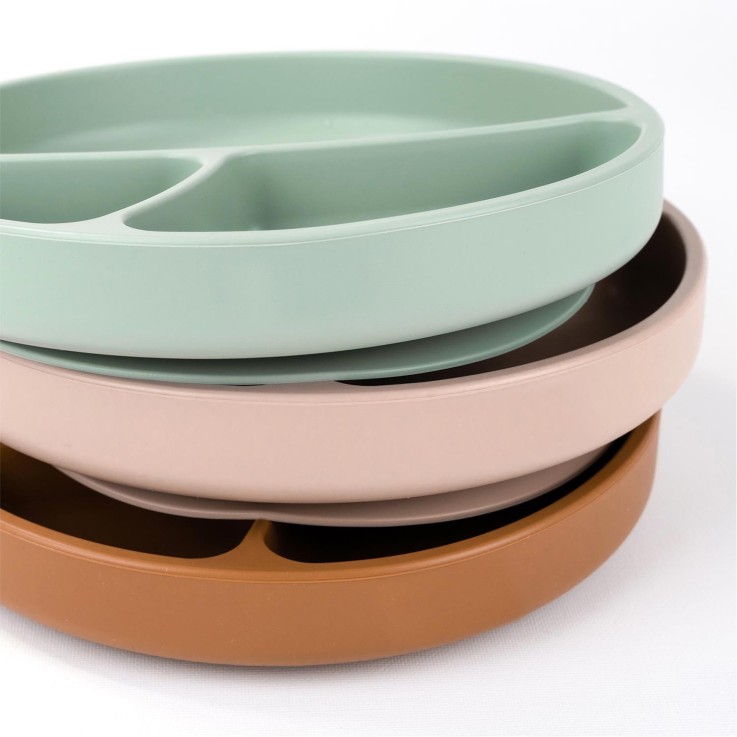 Assiette bébé à ventouse en silicone