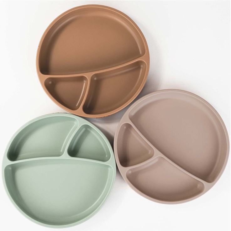 Assiette bébé à ventouse en silicone