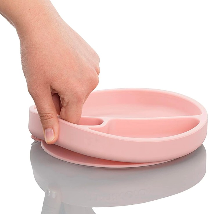 Assiette bébé à ventouse en silicone
