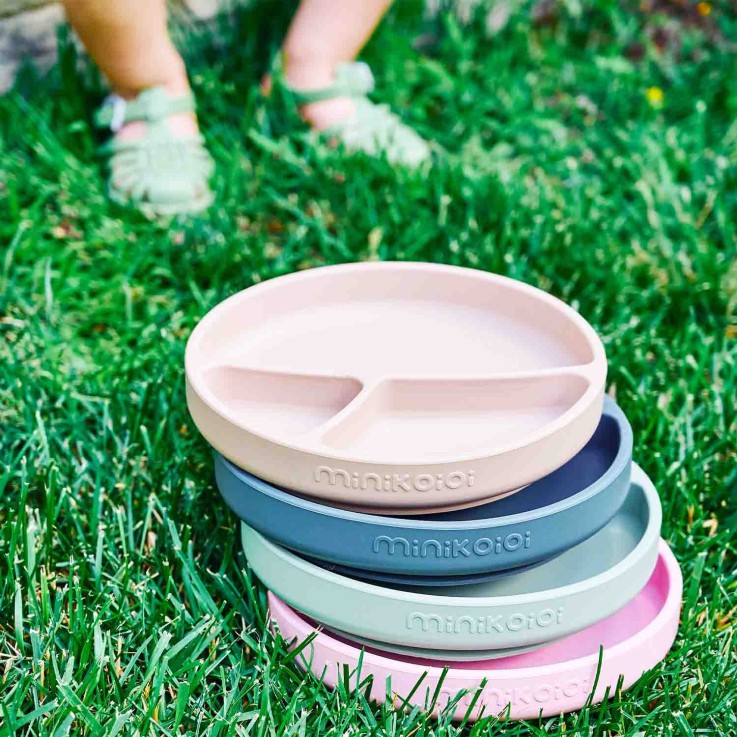 Assiette bébé à ventouse en silicone