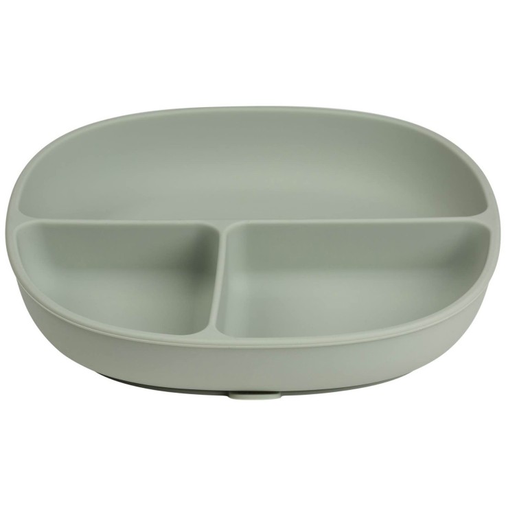 Assiette bébé silicone ventouse avec couvercle