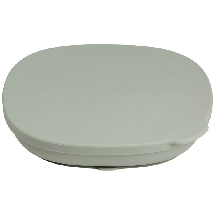 Assiette bébé silicone ventouse avec couvercle