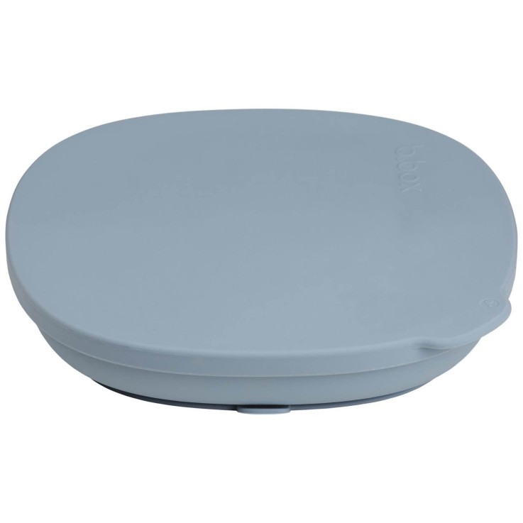 Assiette bébé silicone ventouse avec couvercle