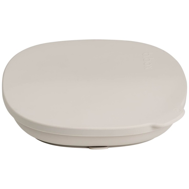 Assiette bébé silicone ventouse avec couvercle