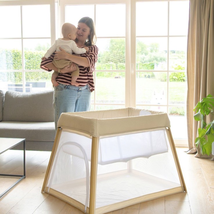 Lit parapluie bébé de voyage pliable Pure White