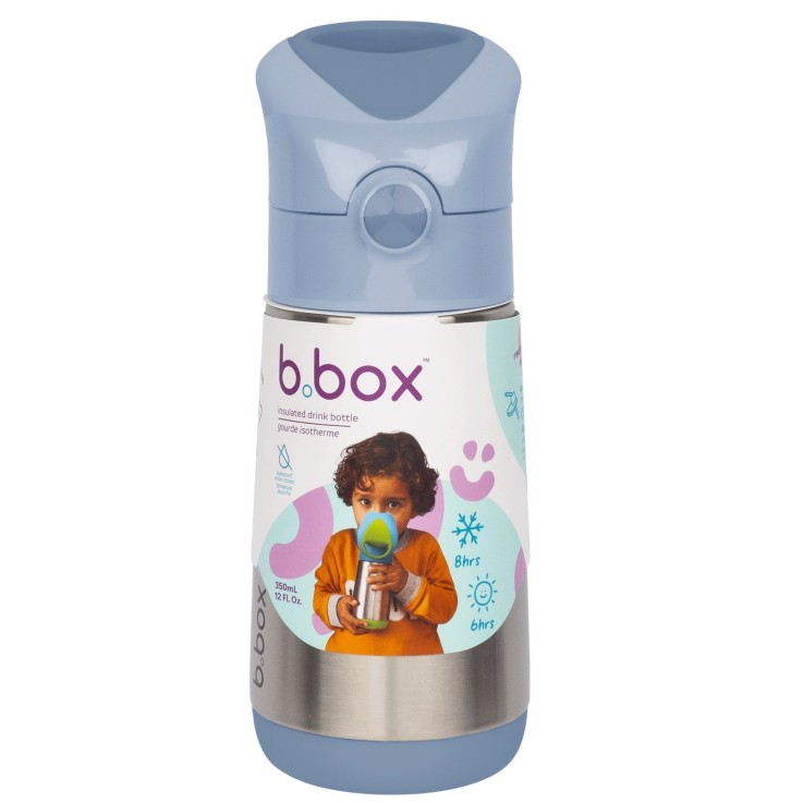Gourde isotherme enfant en inox avec paille anti-fuite 350ml