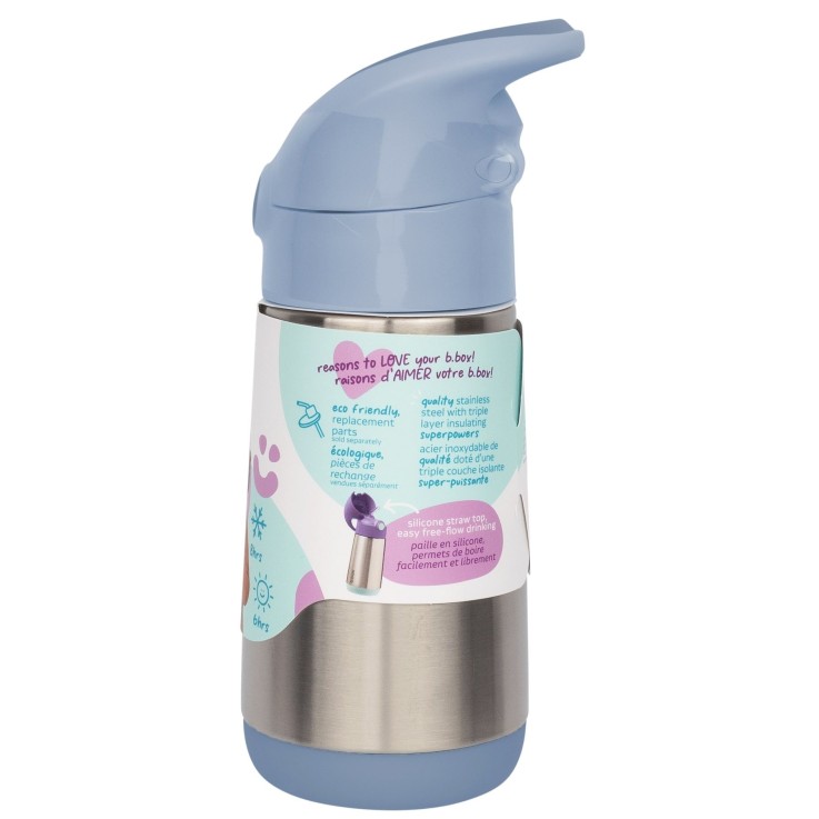 Gourde isotherme enfant en inox avec paille anti-fuite 350ml