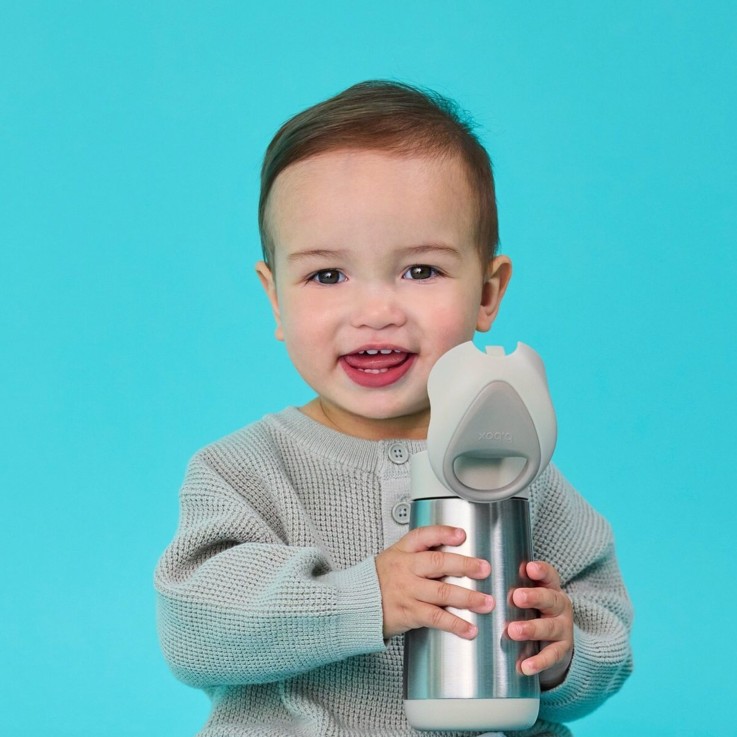 Gourde isotherme enfant en inox avec paille anti-fuite 350ml