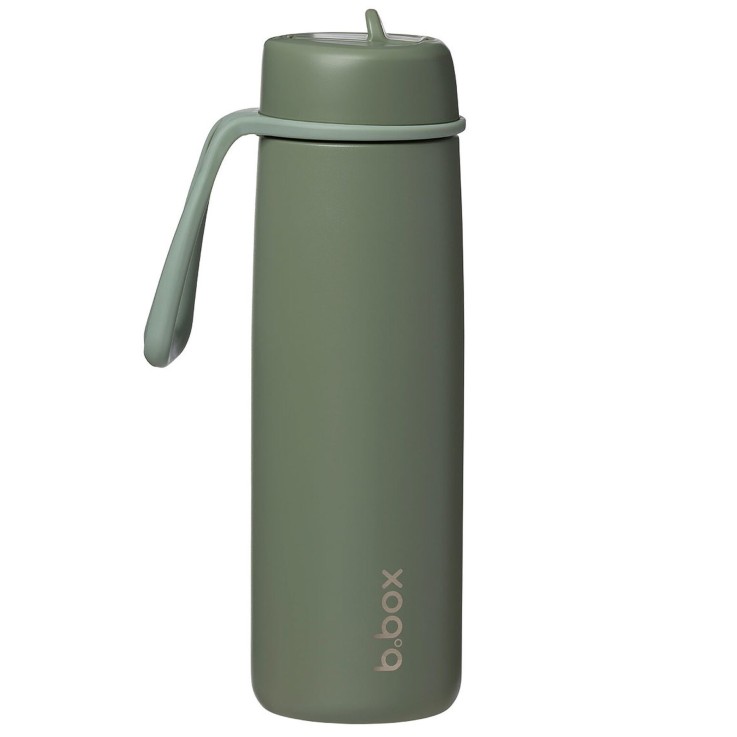 Gourde bouteille isotherme en inox avec paille 690ml