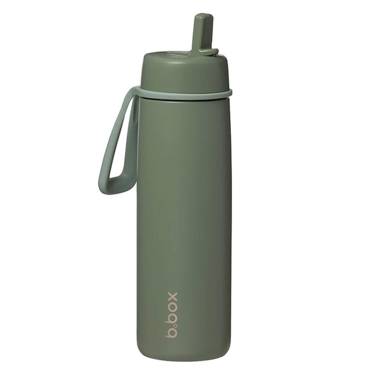 Gourde bouteille isotherme en inox avec paille 690ml